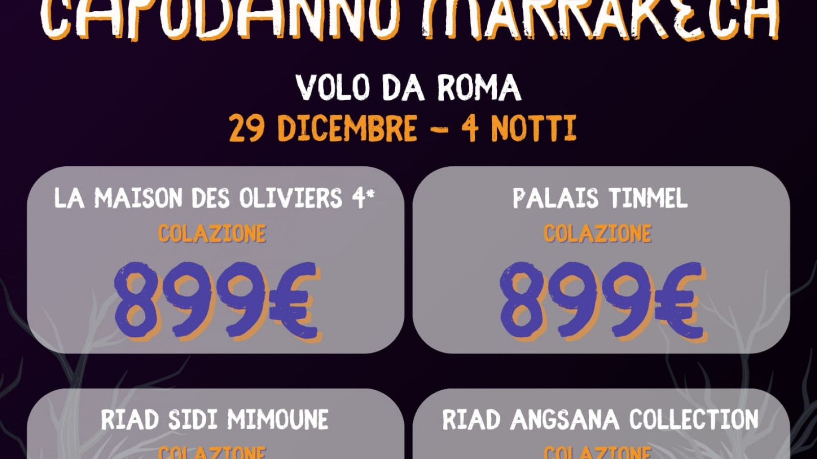 2025 marrakech capodanno halloween roma IN31
