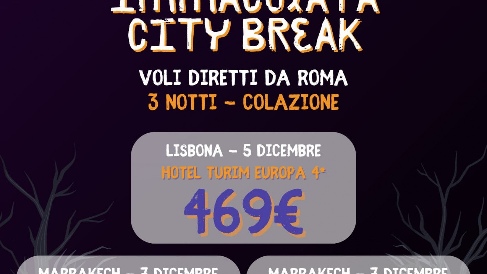 2025 city break immacolata halloween roma IN31