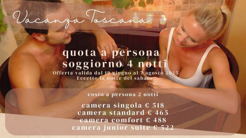 2025 hotel 2 mari vacanza toscana 4 notti IN31